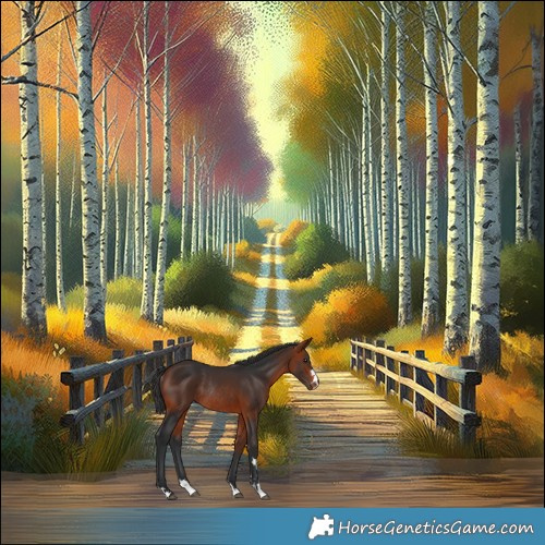 Horse Color:Brown Rabicano 