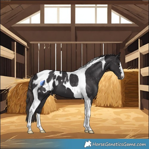 Horse Color:Smoky Black Tobiano Blanket 