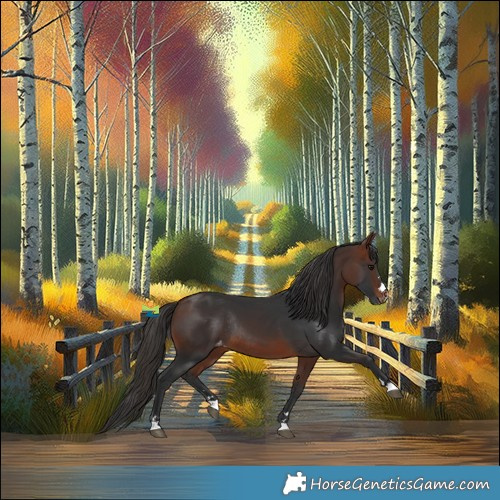 Horse Color:Bay Appaloosa Rabicano 
