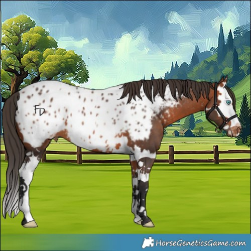Horse Color:Bay Splash Appaloosa 