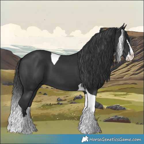 Horse Color:Black Splash Tobiano 