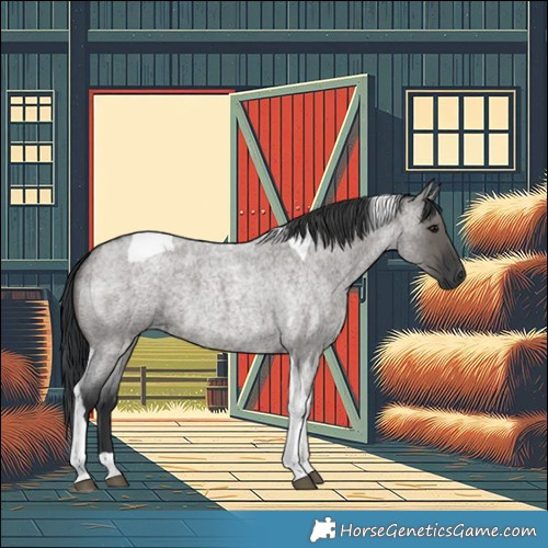 Horse Color:Grullo Roan Tobiano 
