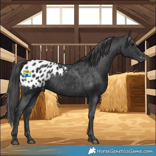 Horse Color:Black Blanket Rabicano 