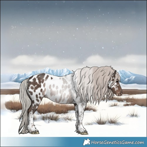 Horse Color:Silver Black Tobiano Near Leopard 