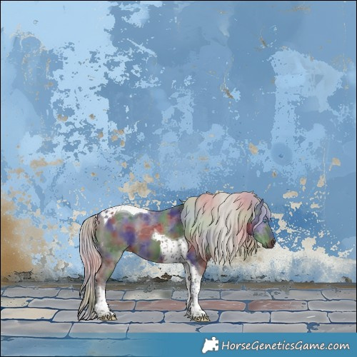 Horse Color:Nacre Silver Smoky Black Merle Tobiano 