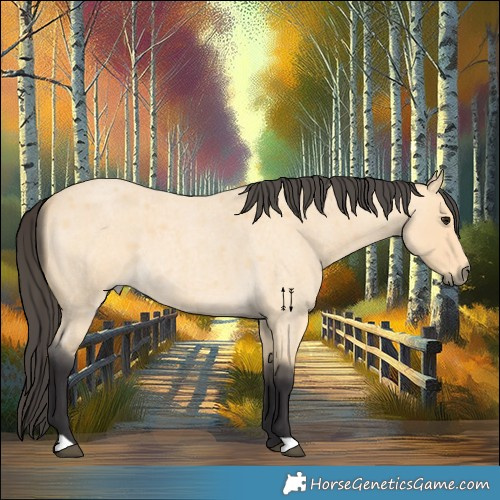 Horse Color:Buckskin Roan 