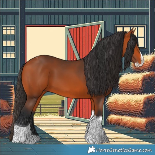 Horse Color:Bay Splash Tobiano 