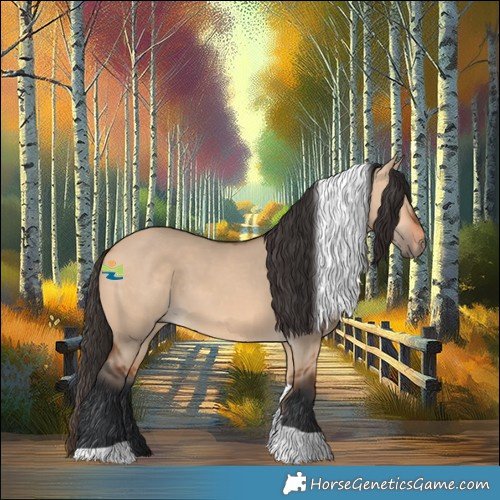 Horse Color:Bay Dun Tobiano