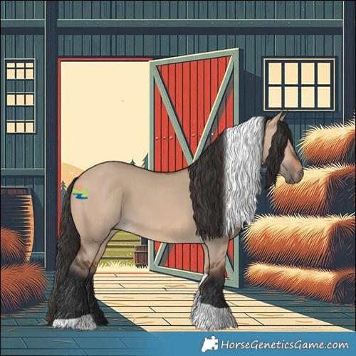 Horse Color:Bay Dun Tobiano 