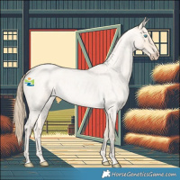 Horse Color:Perlino Roan 