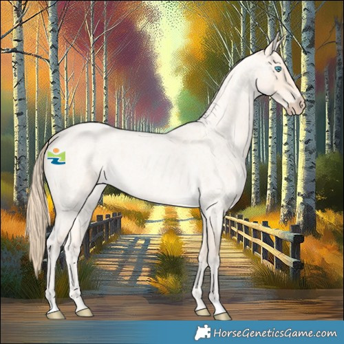 Horse Color:Perlino Roan