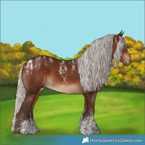 Horse Color:Powder White Silver Bay 