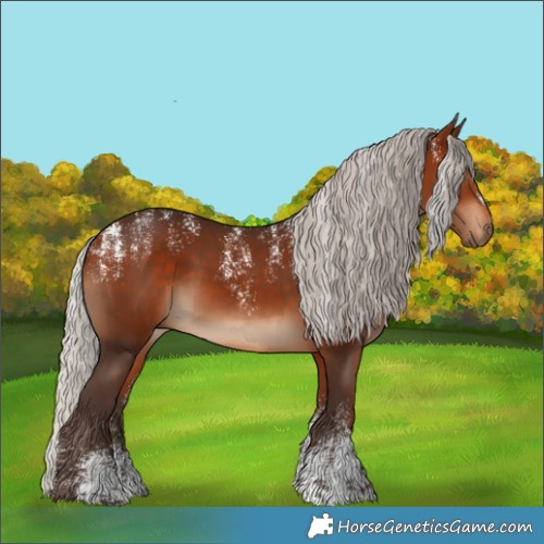 Horse Color:Powder White Silver Bay 