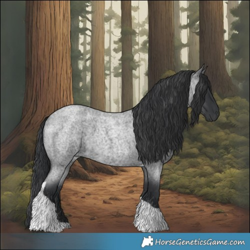 Horse Color:Blue Roan Tobiano 