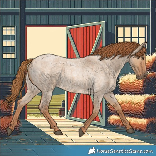 Horse Color:Red Dun Roan 