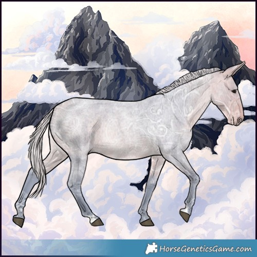 Horse Color:Watercolor Silver Buckskin Ice Roan 