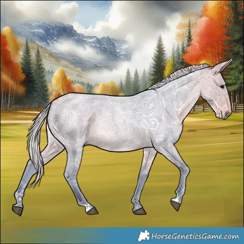 Horse Color:Watercolor Silver Buckskin Ice Roan 