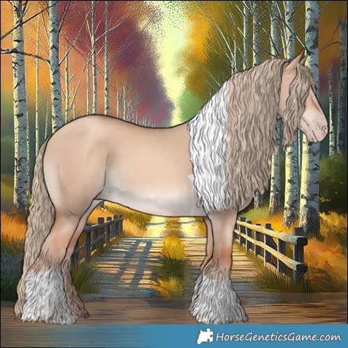 Horse Color:Gold Champagne Dun Tobiano