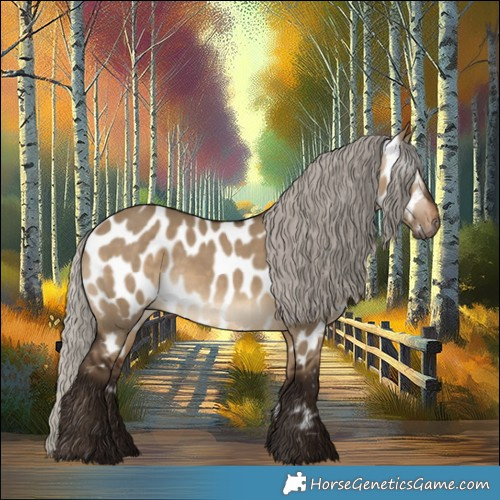 Horse Color:Gray Silver Bay Dun Appaloosa 