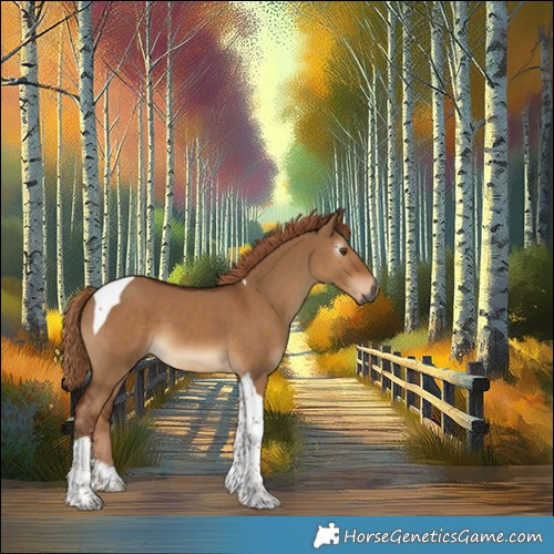 Horse Color:Gray Red Dun Tobiano 