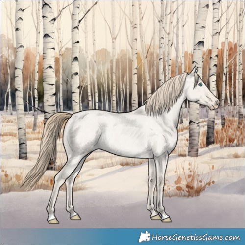 Horse Color:Smoky Creme Roan Dun 