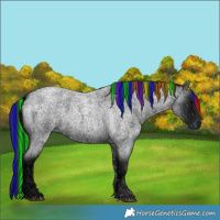 Horse Color:Painted Blue Ice Roan