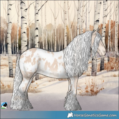 Horse Color:White Spotted Silver Smoky Creme Appaloosa 