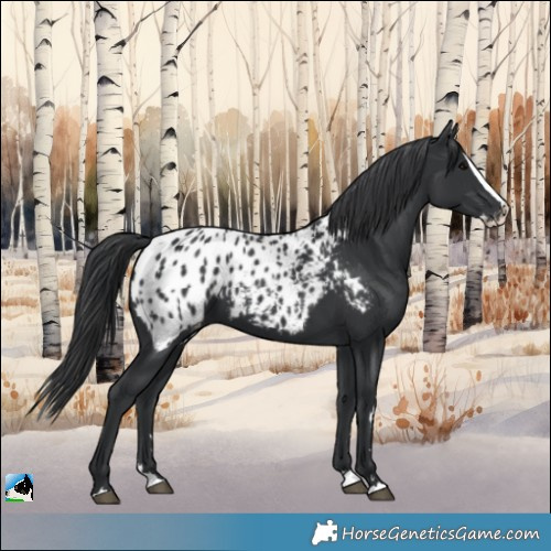 Horse Color:Black Splash Appaloosa 