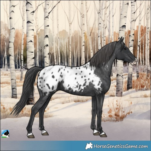 Horse Color:Black Splash Appaloosa 