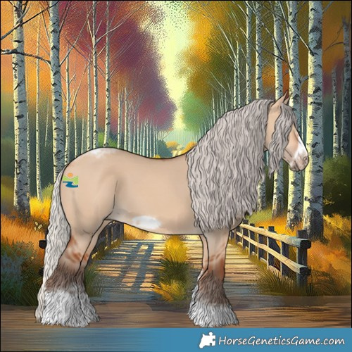 Horse Color:Silver Bay Dun Sabino Tobiano Frame Rabicano 