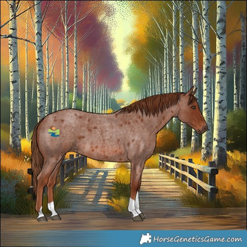 Horse Color:Red Roan Tobiano