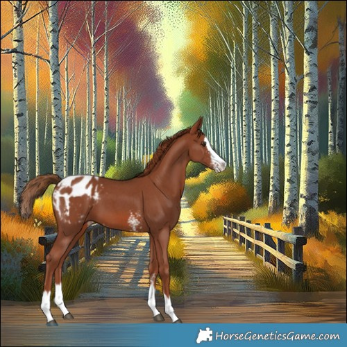 Horse Color:Chestnut Sabino Splash Appaloosa 
