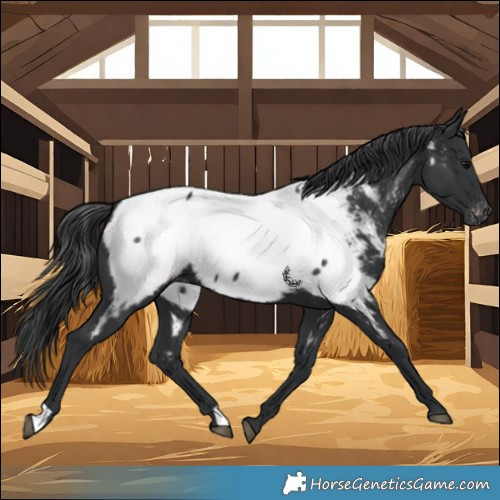 Horse Color:Black Near Fewspot 