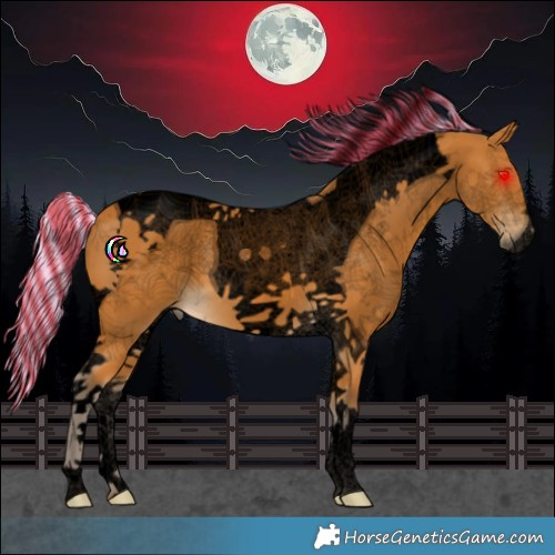 Horse Color:Void Painted Silver Buckskin Tobiano 