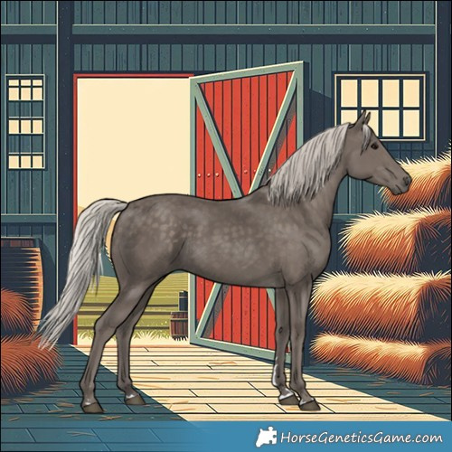 Horse Color:Silver Black 