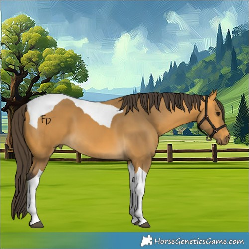 Horse Color:Buckskin Tobiano 