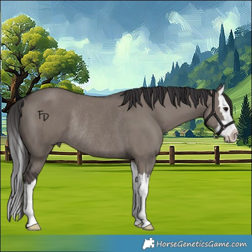 Horse Color:Smoky Grullo Splash Rabicano 