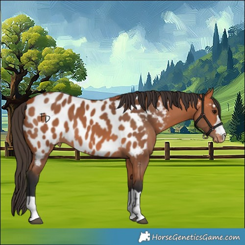 Horse Color:Bay Appaloosa 