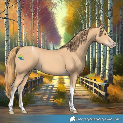 Horse Color:Gold Champagne Tobiano 