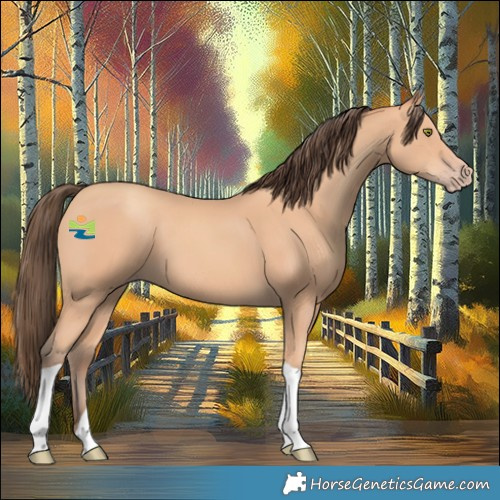 Horse Color:Amber Champagne Tobiano