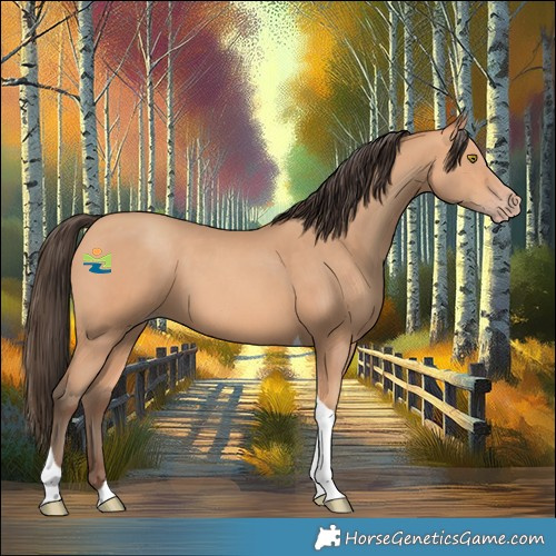 Horse Color:Amber Champagne Tobiano