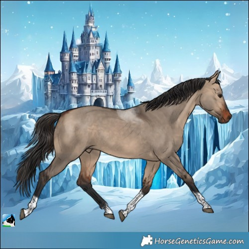 Horse Color:Brown Dun Tobiano 