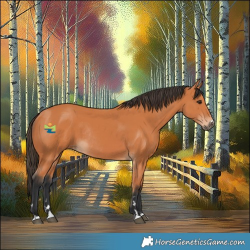 Horse Color:Bay Rabicano