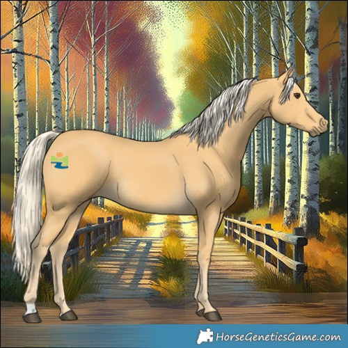 Horse Color:Palomino Rabicano 