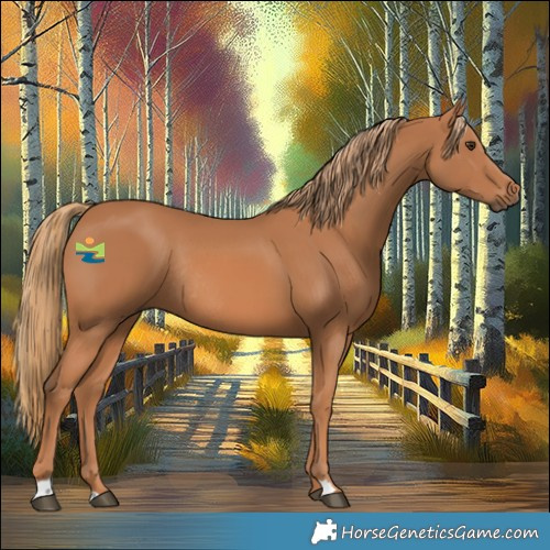 Horse Color:Chestnut Rabicano 