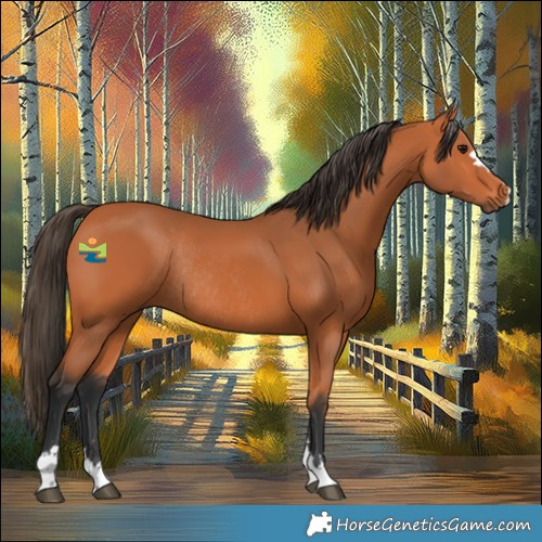 Horse Color:Bay Rabicano