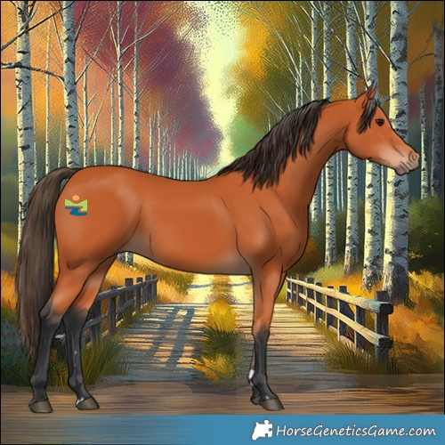 Horse Color:Bay Rabicano 