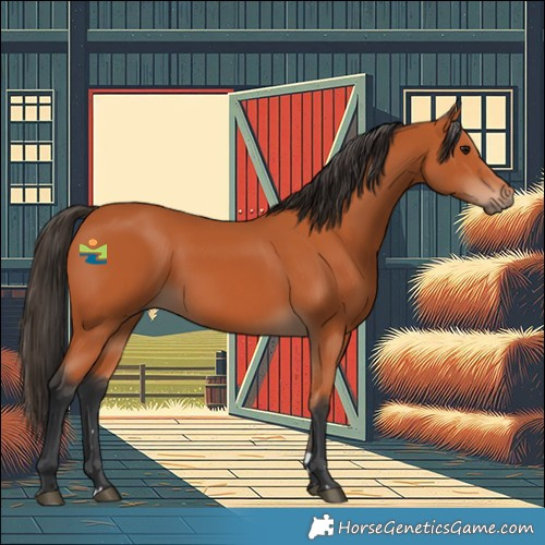 Horse Color:Bay Rabicano 