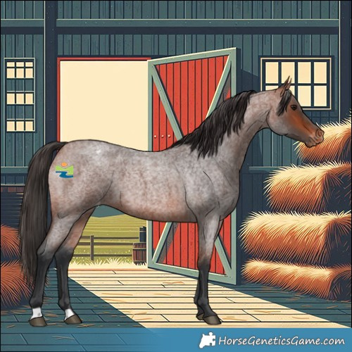 Horse Color:Bay Roan Varnish 