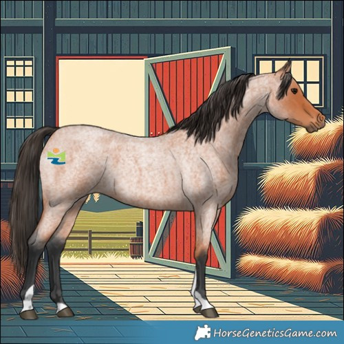 Horse Color:Bay Roan Tobiano 